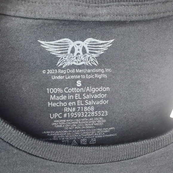 NWT Aerosmith 1977 tour black t-shirt size small - Picture 5 of 5